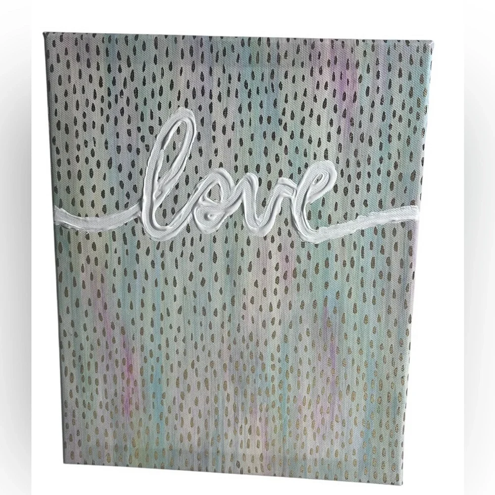 Love Wall Art Canvas – Romantic Home Décor for Bedroom or Living Room 10 x 8 in